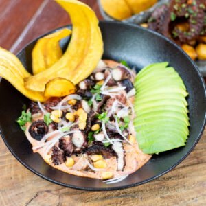 Ceviche cremoso de pulpo Parrillado
